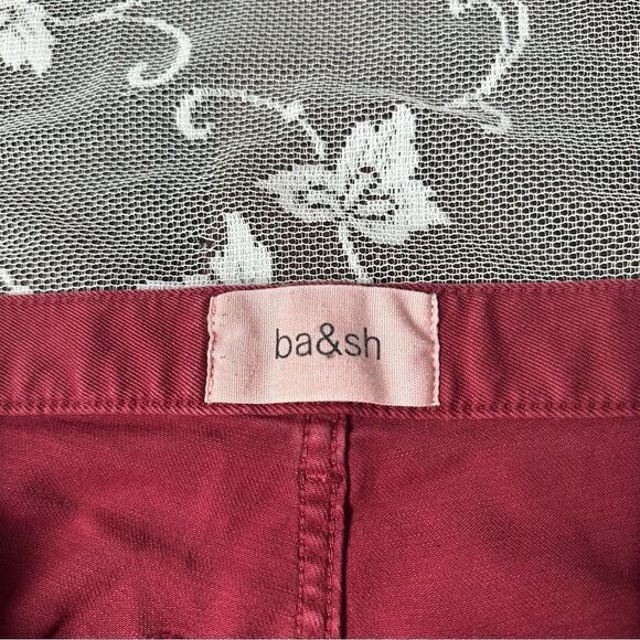 Ba&sh CSALLY - Red Slim-fit cotton jeans Sz 24 - Picture 10 of 16